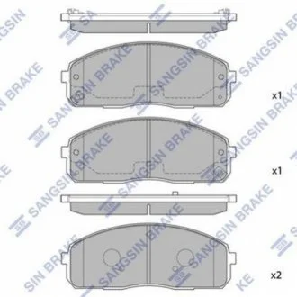 Комплект гальмівних колодок. SANGSIN SP1174