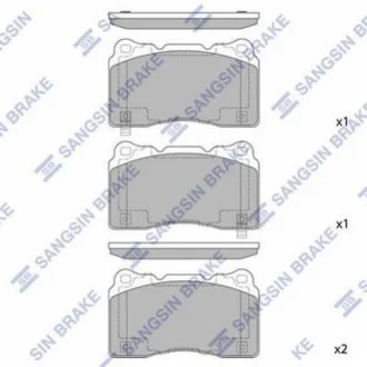Комплект тормозных колодок из 4 шт. дисков SANGSIN SP2119