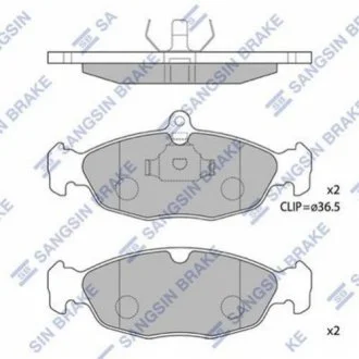 Комплект тормозных колодок. SANGSIN SP1220