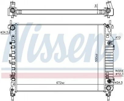 Радіатор системы охолодження Nissens 606256