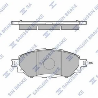 Комплект тормозных колодок из 4 шт. дисков SANGSIN SP4243