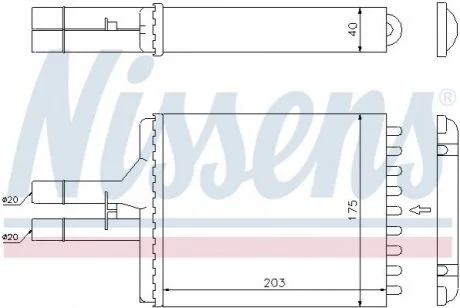 Радіатор системи опалення салона Nissens 72656