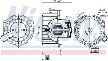 Вентилятор салону Nissens 87234