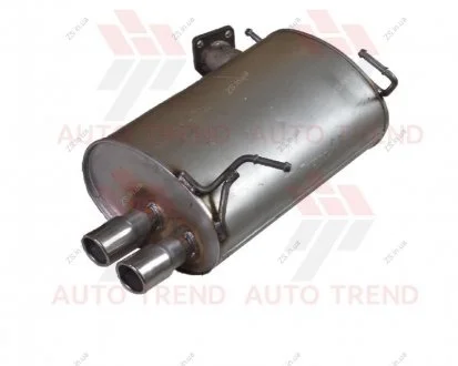 Глушитель основной Mitsubishi Outlander, Citroen C-Crosser, Peugeot 4007 2.2 HDi, алюминизированный POLMOSTROW 14.38