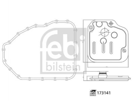 Ремонтный комплект автоматической коробки переключения передач смазочного фильтра FEBI BILSTEIN 173141