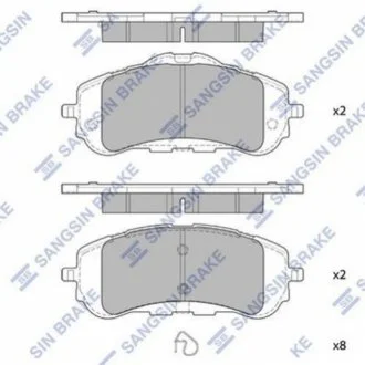 Комплект тормозных колодок. SANGSIN SP4210