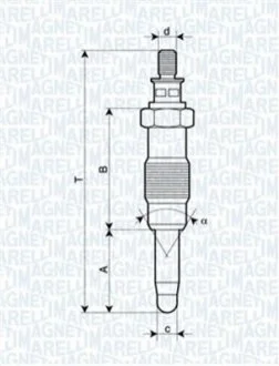 Свеча накаливания Magneti Marelli 062583003304