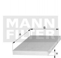 Повітряний фільтр салону MANN-FILTER CUK 26019