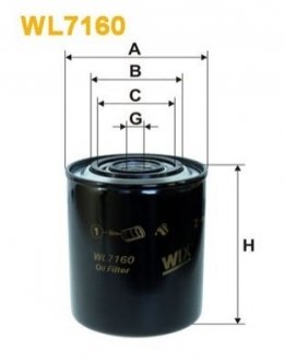 Фільтр оливи WIX FILTERS WL7160 (фото 1)