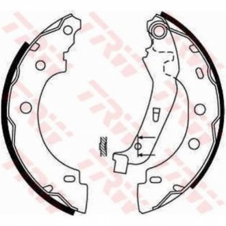 Комплект гальмівних колодок з 4 шт. барабанів TRW GS8650 (фото 1)