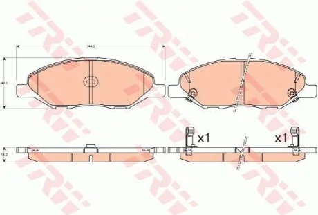Комплект тормозных колодок. TRW GDB3577