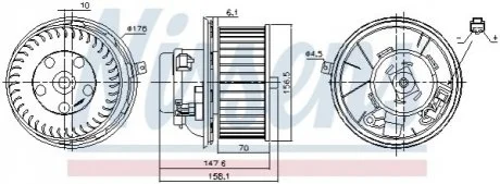 Вентилятор салона Nissens 87187