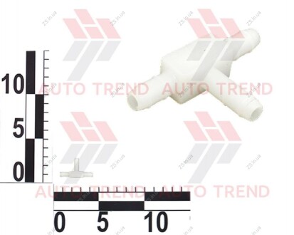 Тройник вакуумный d5х5х5мм, пластик, Atiker TE.051