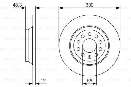 Диск гальмівний Bosch 0986479V01