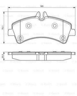 Комплект гальмівних колодок з 4 шт. дисків Bosch 0986495099