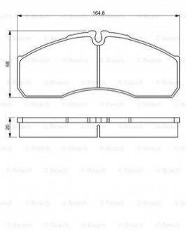 Комплект гальмівних колодок з 4 шт. дисків Bosch 0986494266 (фото 1)