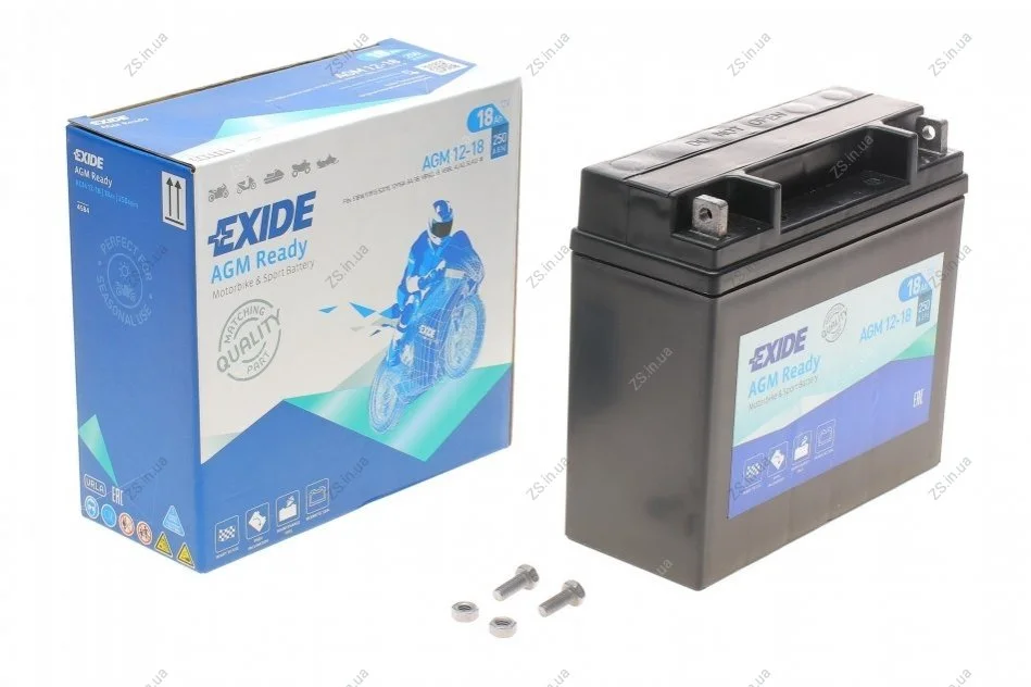 Аккумулятор 18Ah-12v Exide AGM (180х75х165),R,EN250 EXIDE AGM12-18 (фото 1)