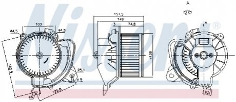 Вентилятор салону Nissens 87243