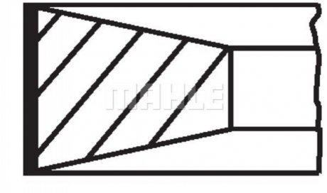 Комплект кілець поршневих з 3 шт. Knecht/Mahle 039 96 N0