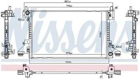 Радіатор системы охолодження Nissens 630766