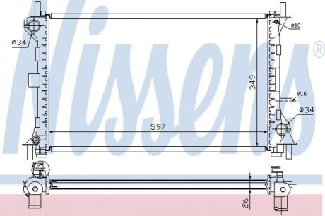 Радиатор системы охлаждения Nissens 62073A