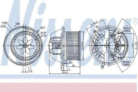 Вентилятор салона Nissens 87112