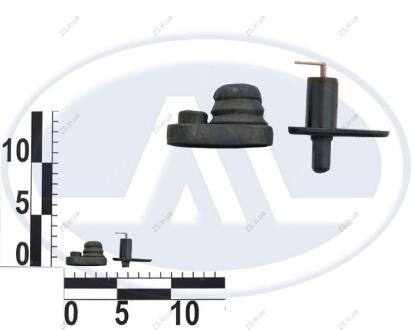Кнопка дверная ВАЗ, ГАЗ "концевик" медная черная универсал с пыльником WATT ВК