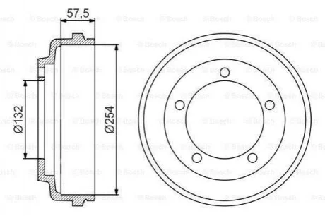 Гальмівний барабан Bosch 0986477204