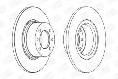 Диск тормозной ВАЗ 2101 передн. (2 шт.) CHAMPION 561074CH