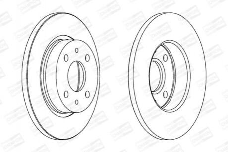 Диск тормозной ВАЗ 2108 передн. (2 шт.) CHAMPION 561388CH