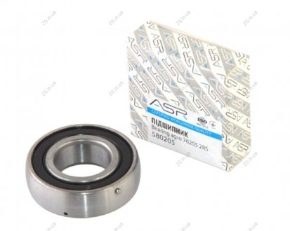 Підшипник кульковий радіальний з сферичною поверхнею зовнішнього кільця (76205 2RS) ASR 580205