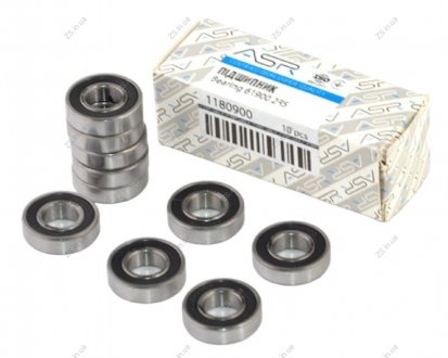 Подшипник шариковый радиальный (61900 2RS) ASR 1180900