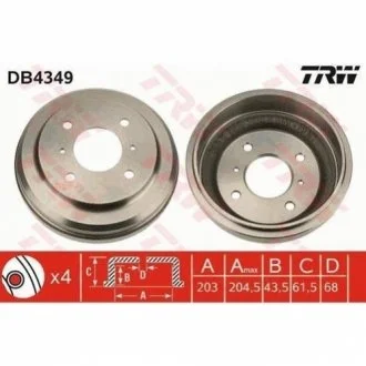 Барабан гальмівної TRW DB4349