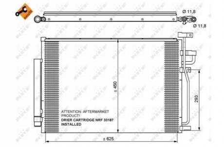 Конденсатор кондиционера CHEVROLET Captiva 2.4 07- NRF 35775