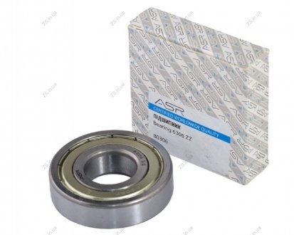 Підшипник кульковий радіальний (6306 ZZ) ASR 80306