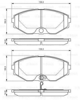 Комплект тормозных колодок из 4 шт. дисков Bosch 0986495147