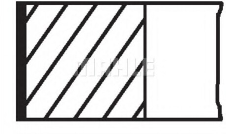 Комплект кілець поршневих з 3 шт. Knecht/Mahle 083 26 N0 (фото 1)