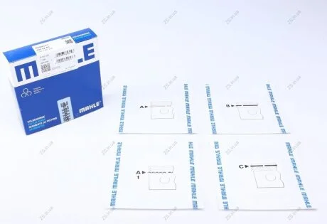 Комплект поршневых колец из 3 шт.. Knecht/Mahle 022 02 N1