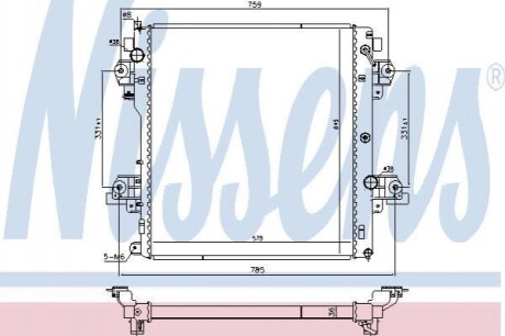 Радиатор системы охлаждения Nissens 646824
