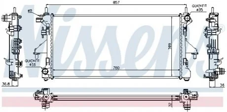 Радиатор системы охлаждения Nissens 63556
