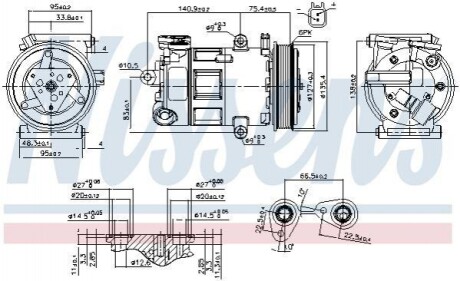 Компресор кондиціонера Nissens 89348