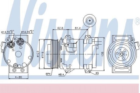 Компресор кондиціонера Nissens 89070