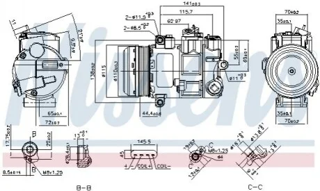 Компрессор кондиционера Nissens 890696