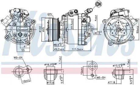 Компресор кондиціонера Nissens 890666