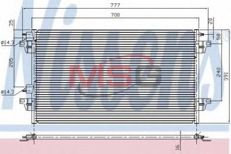 Радиатор кондиционера Nissens 94551