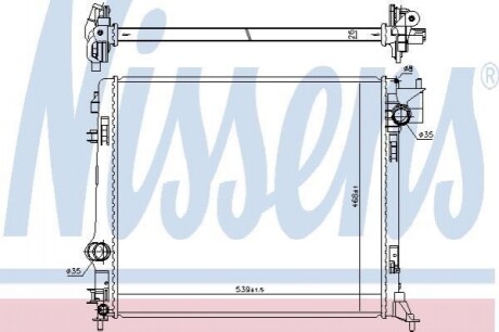 Радіатор системы охолодження Nissens 637665