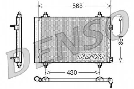 Радіатор кондиціонера (Конденсатор) Denso DCN07008
