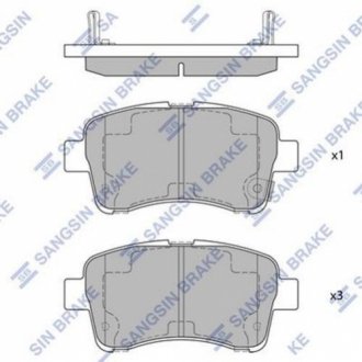 Комплект тормозных колодок из 4 шт. дисков SANGSIN SP1633