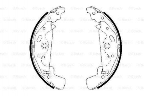 Комплект гальмівних колодок з 4 шт. барабанів Bosch 0986487643 (фото 1)