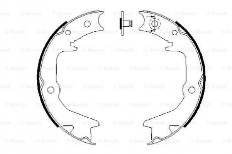 Гальмівні колодки барабані Bosch 0986487685 (фото 1)